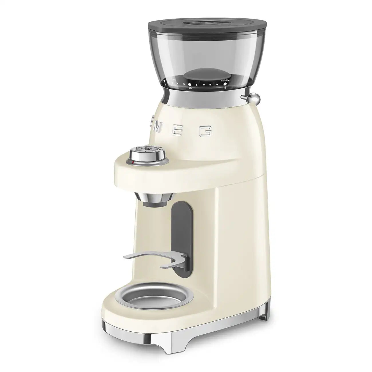 Multipurpose Conical Burr Coffee Grinder – Retro-Style Pastel Cream