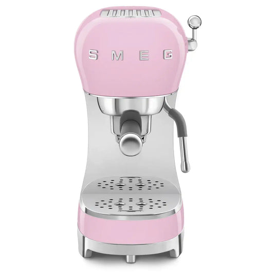 Retro-Style Manual Espresso Machine - Pink