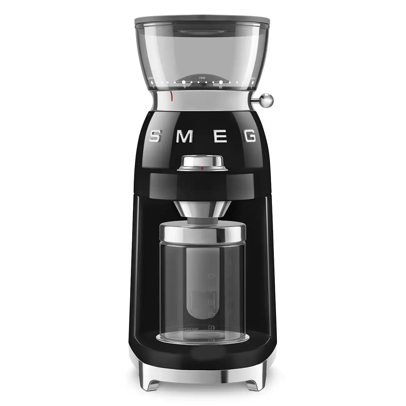 Multipurpose Conical Burr Coffee Grinder – Retro-Style Black
