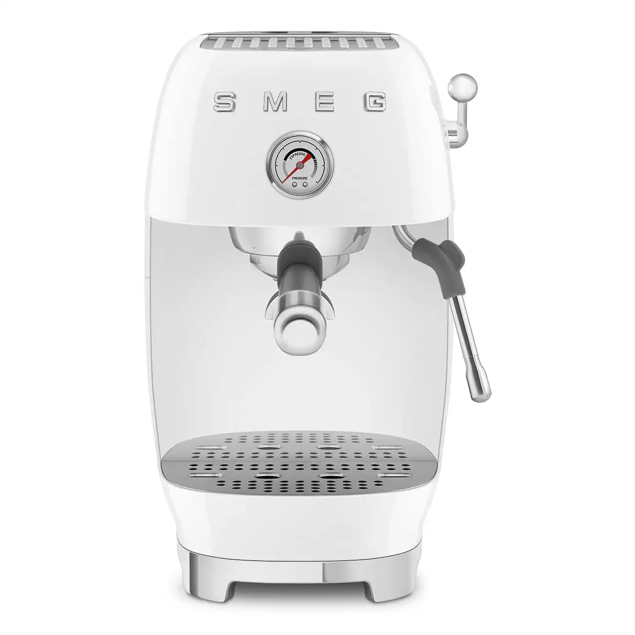 Manual Espresso & Cold Brew Coffee Machine – Retro-Style White