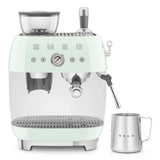 Espresso coffee machine Retro-style Pastel green Glossy