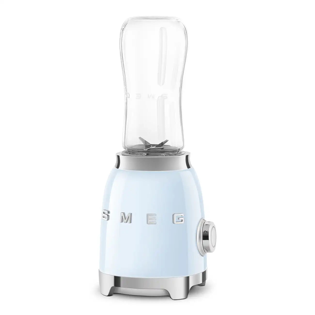 Personal Blender with 2 Travel Bottles - Retro-Style Pastel Blue