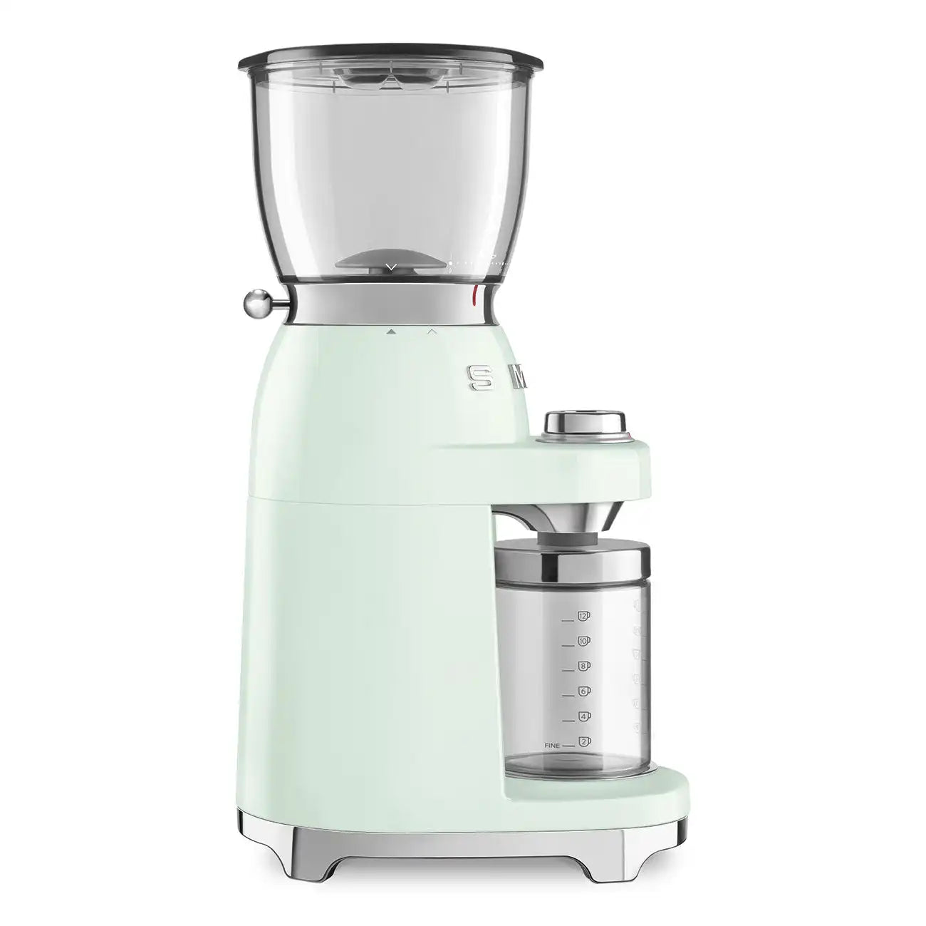 Conical Burr Coffee Grinder - Retro-Style Pastel Green