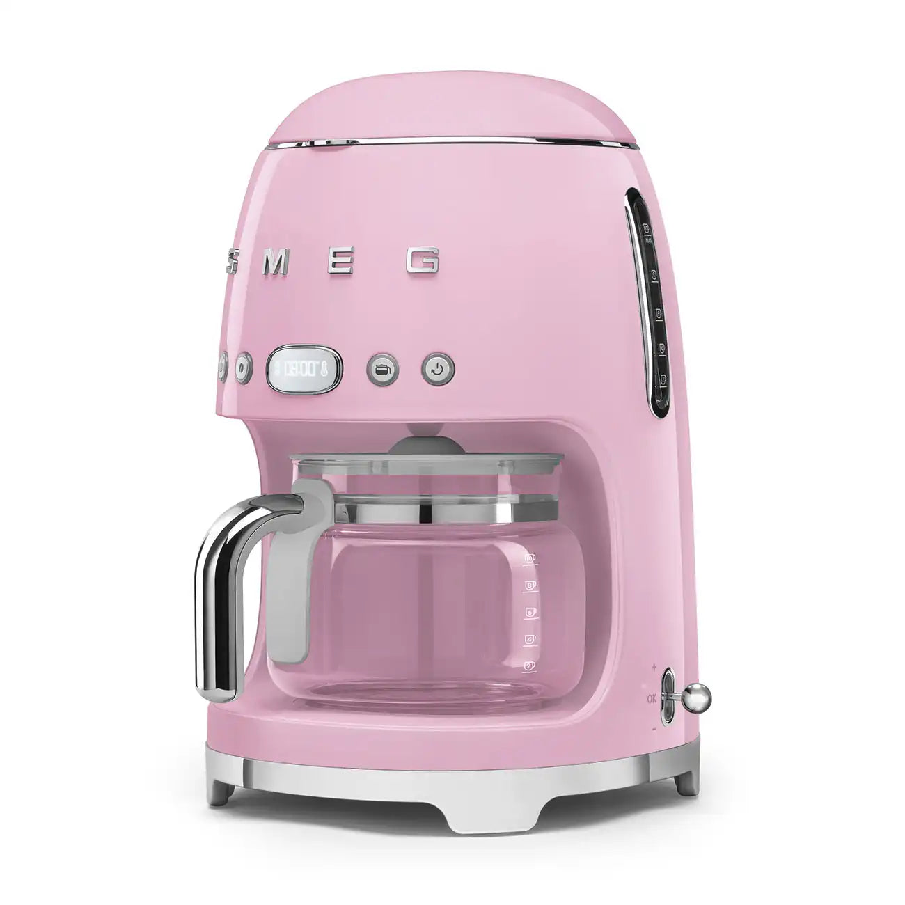 Retro-Style Drip Coffee Machine - Pink