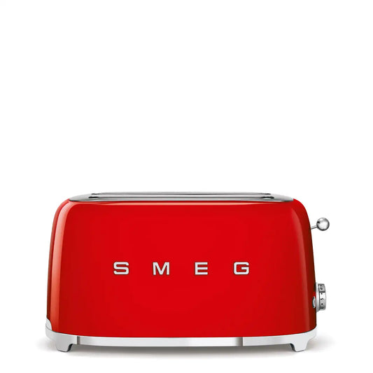 4-Slice Toaster (Long Slots) - Retro-Style Red