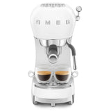 Manual Espresso Coffee Machine - Retro-Style White