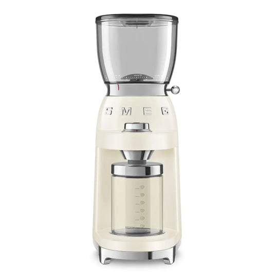 Conical Burr Coffee Grinder - Retro-Style Cream