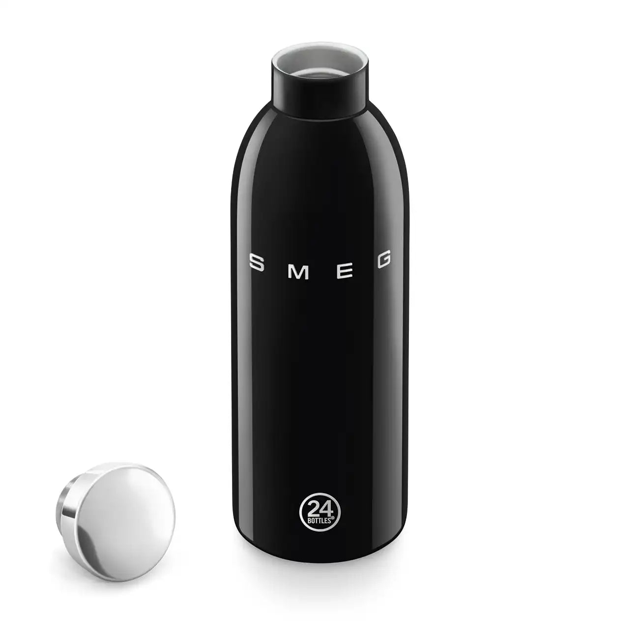 SMEG x 24Bottles® Insulated Stainless Steel Bottle (17 oz) - Black