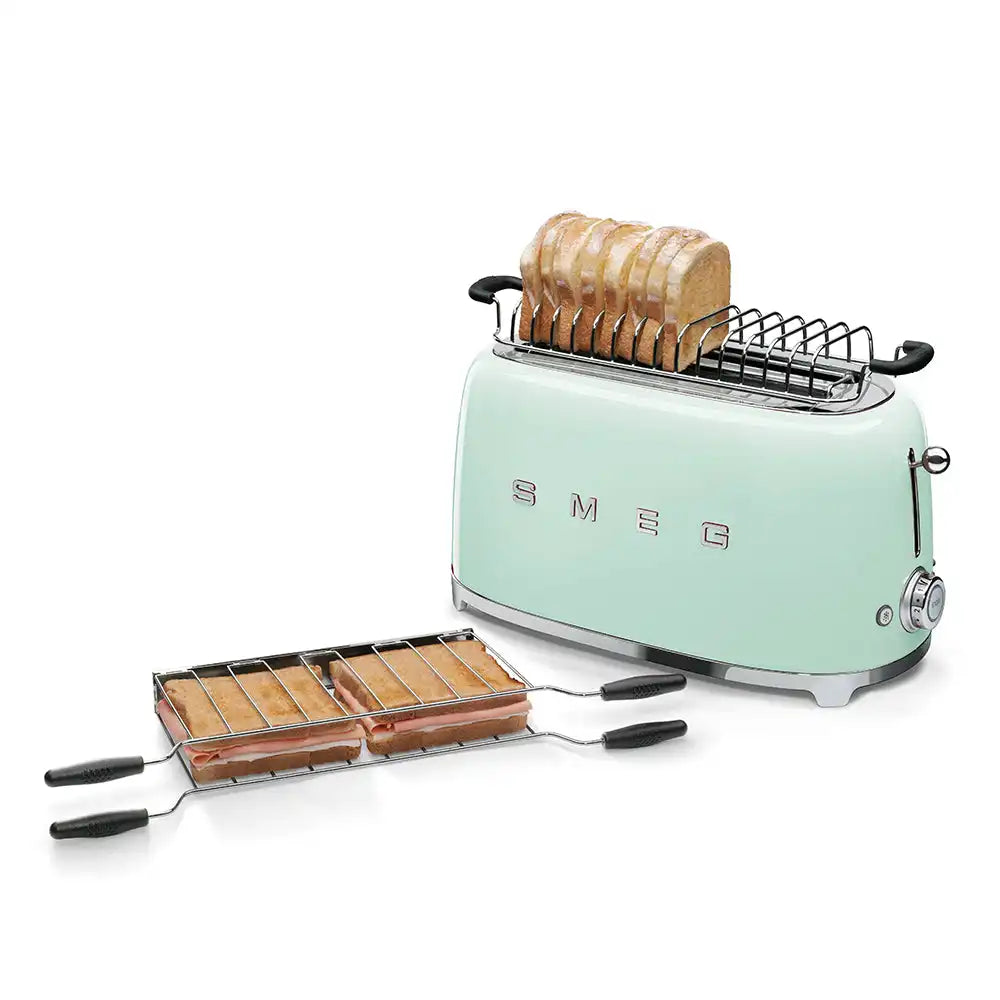 4-Slice Toaster (Long Slots) - Retro-Style Pastel Green