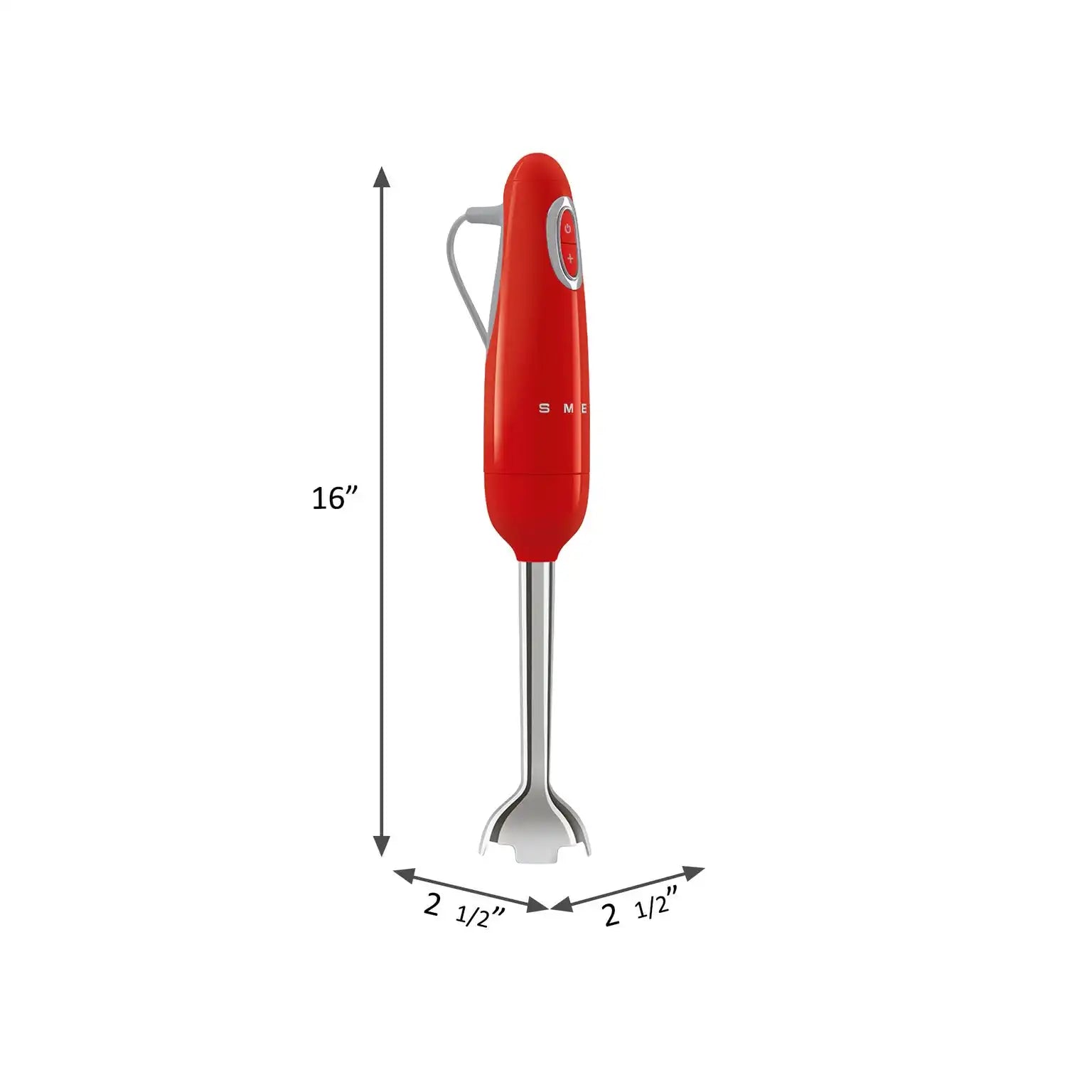Retro-Style Hand Blender with Accessory Set - Red