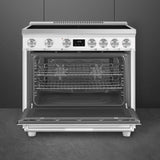 36-Inch Professional Induction Range - Matte White
