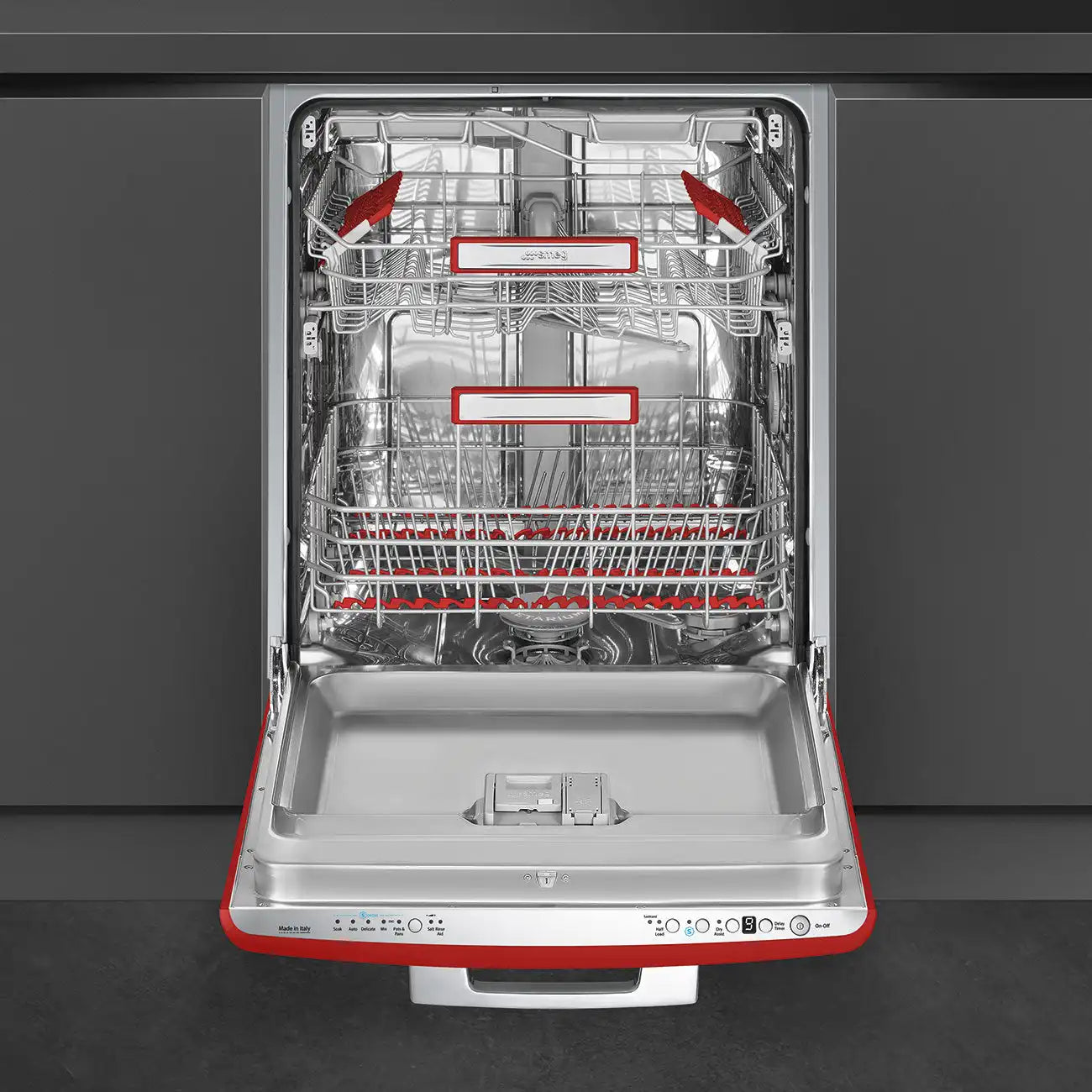 Retro-Style Built-In 24" FlexiDuo Dishwasher (ADA Compliant) - Red