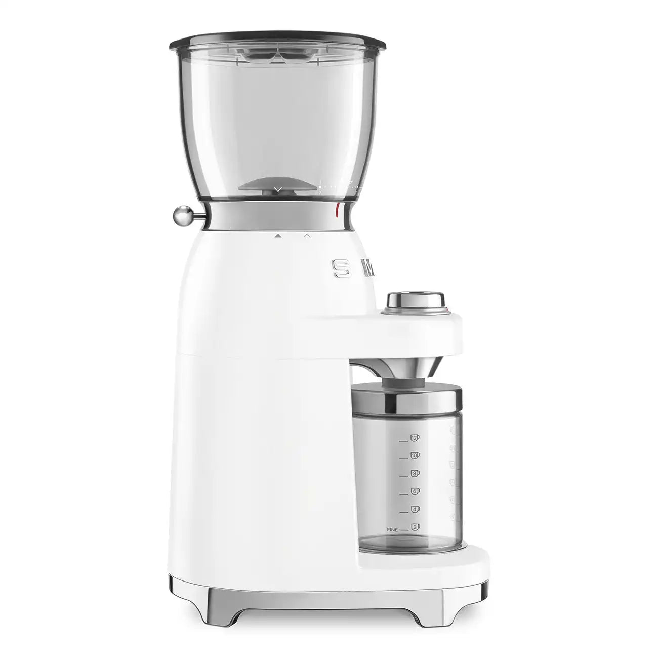 Conical Burr Coffee Grinder - Retro-Style White