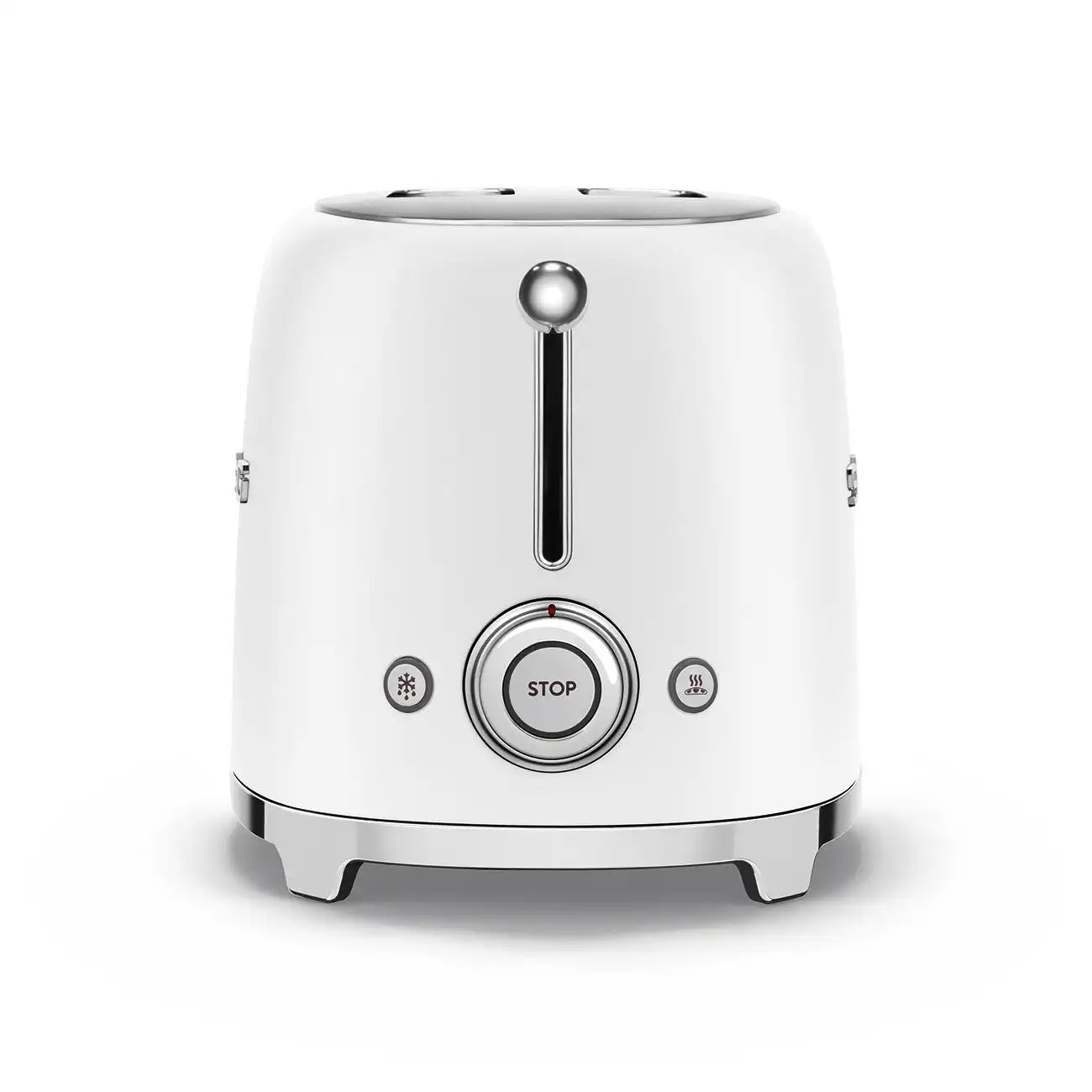 2-Slice Toaster - Retro-Style White Matte