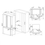 French Door Refrigerator (20.5 cu ft, 36", Freestanding) - Stainless Steel
