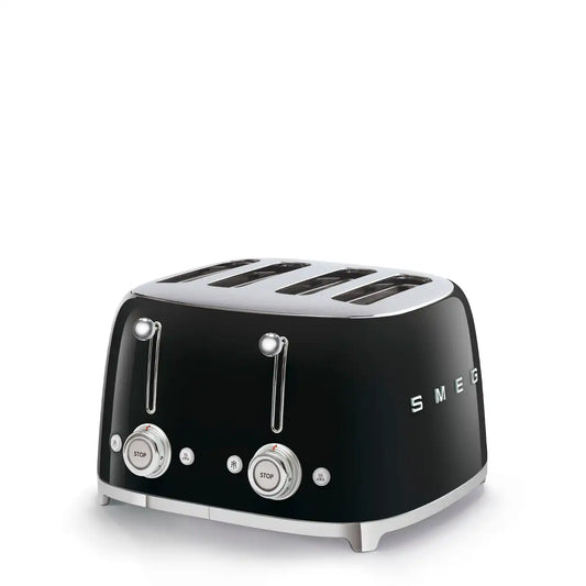 4-Slice Toaster - Retro-Style Black