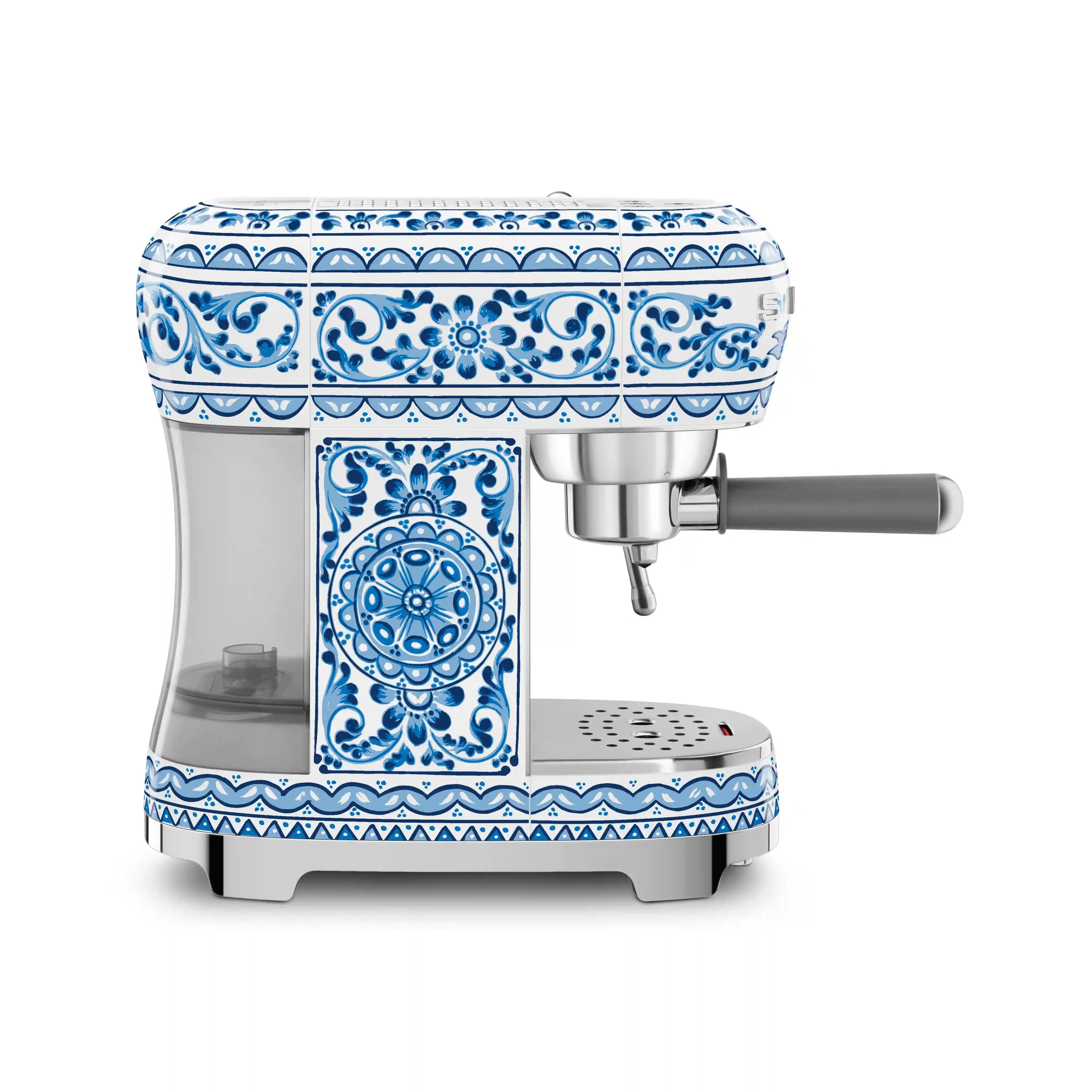 SMEG x Dolce&Gabbana Manual Espresso Coffee Machine - Blu Mediterraneo