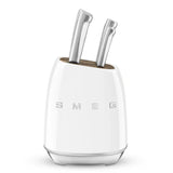 Retro-Style 6-Piece Knife Block Set - White