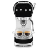 Manual Espresso Coffee Machine - Retro-Style Black