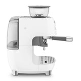 Manual Espresso Coffee Machine with Grinder - Retro-Style White