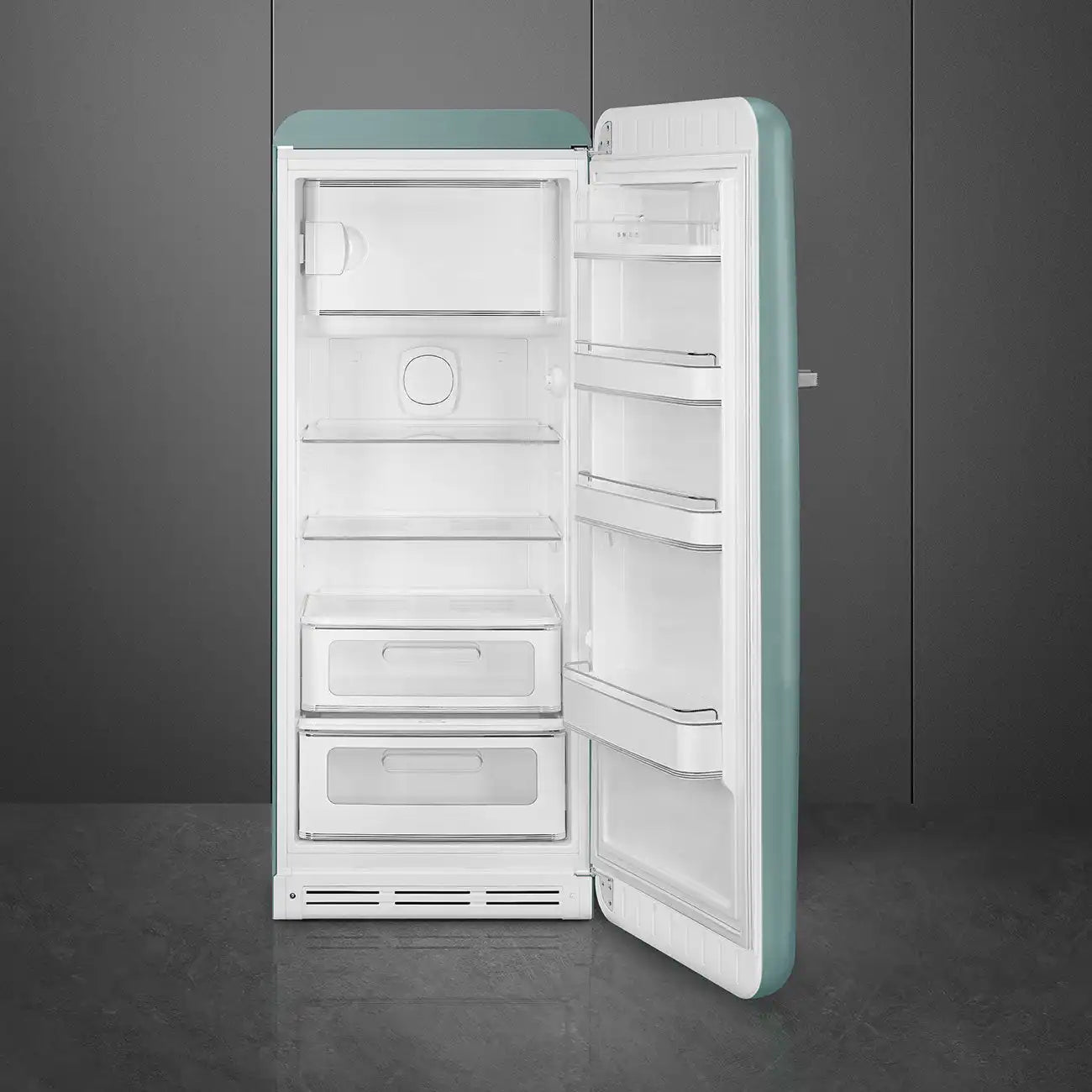 Retro-Style Refrigerator (9.5 cu ft, Right Hinge) - Jade Green Matte