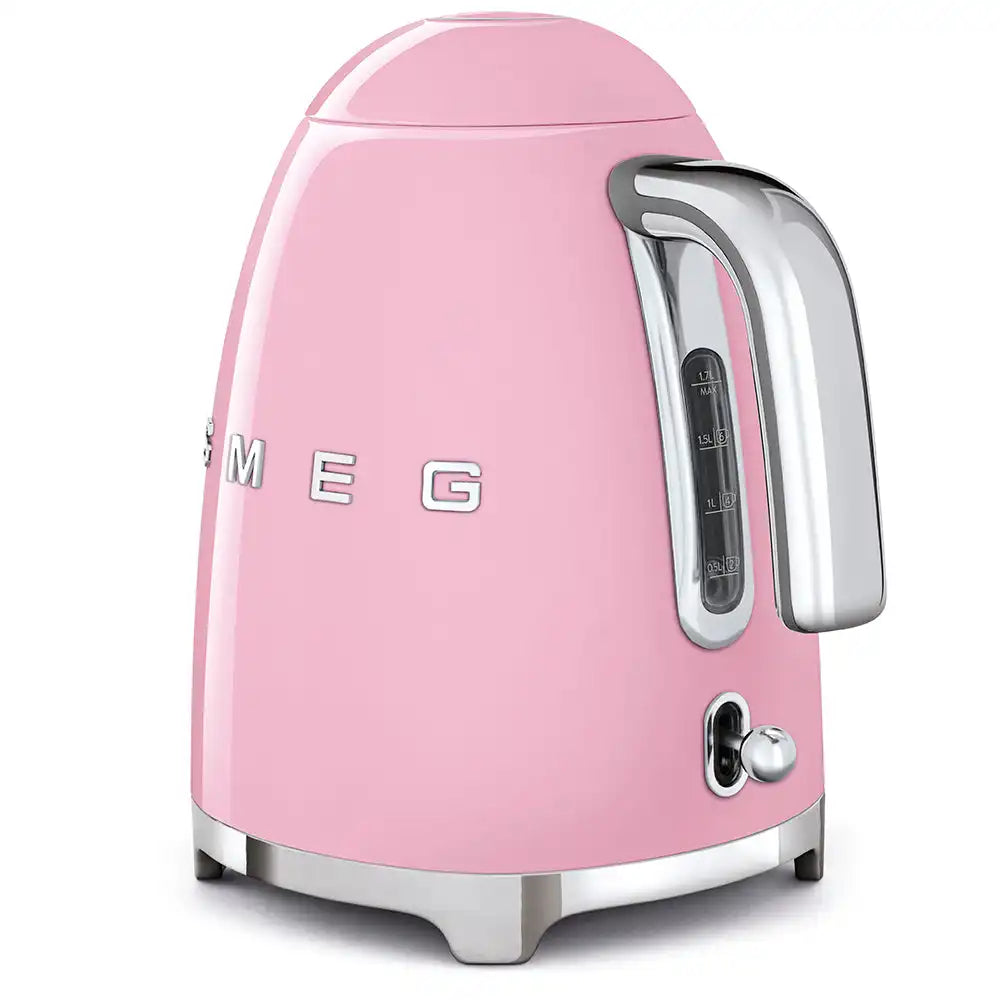 Retro-Style Electric Kettle (7 Cups) - Pink