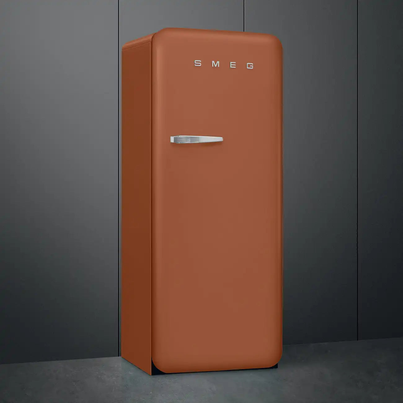 Refrigerator Retro-Style Amber Clay Matte
