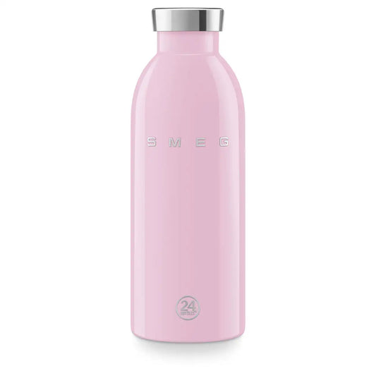 SMEG x 24Bottles® Insulated Stainless Steel Bottle (17 oz) - Pink