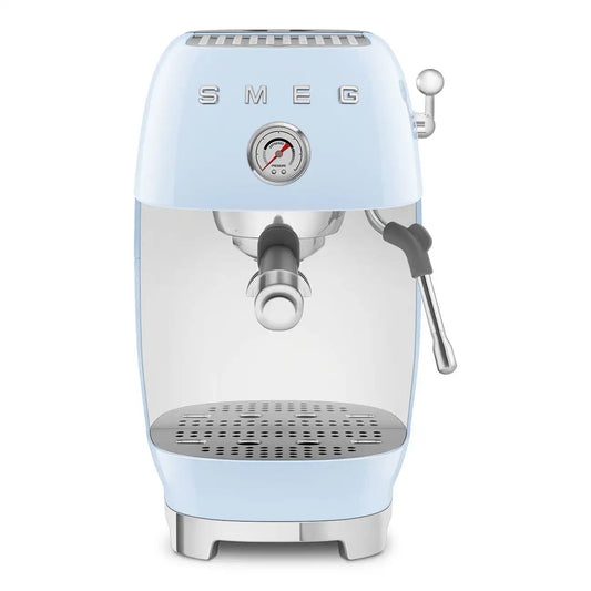 Manual Espresso & Cold Brew Coffee Machine – Retro-Style Pastel Blue