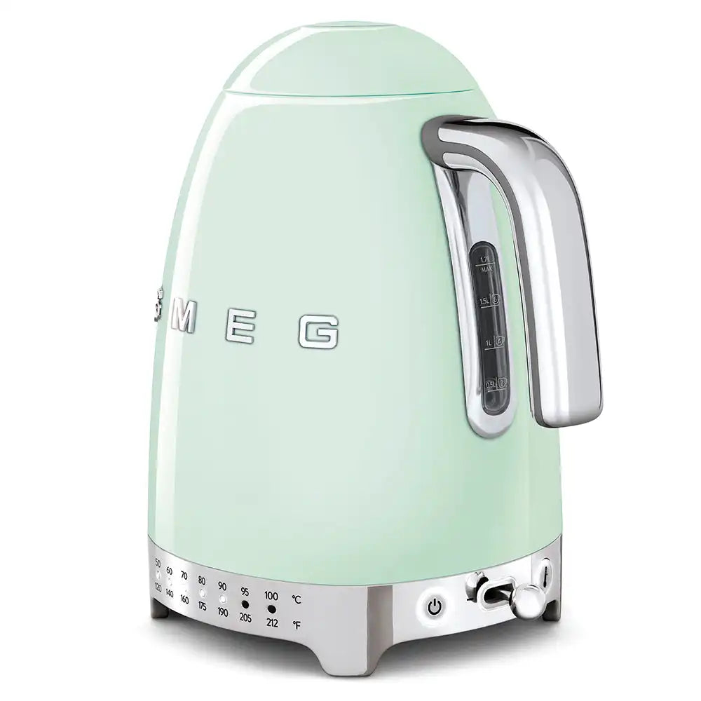 Retro-Style Electric Kettle (7 Cups) - Pastel Green