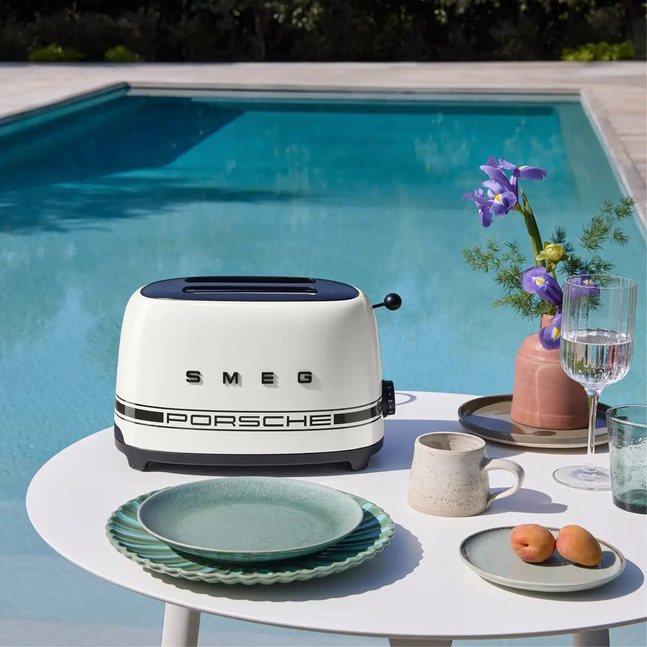Porsche x SMEG Retro-Style 2-Slice Toaster - Carrara White