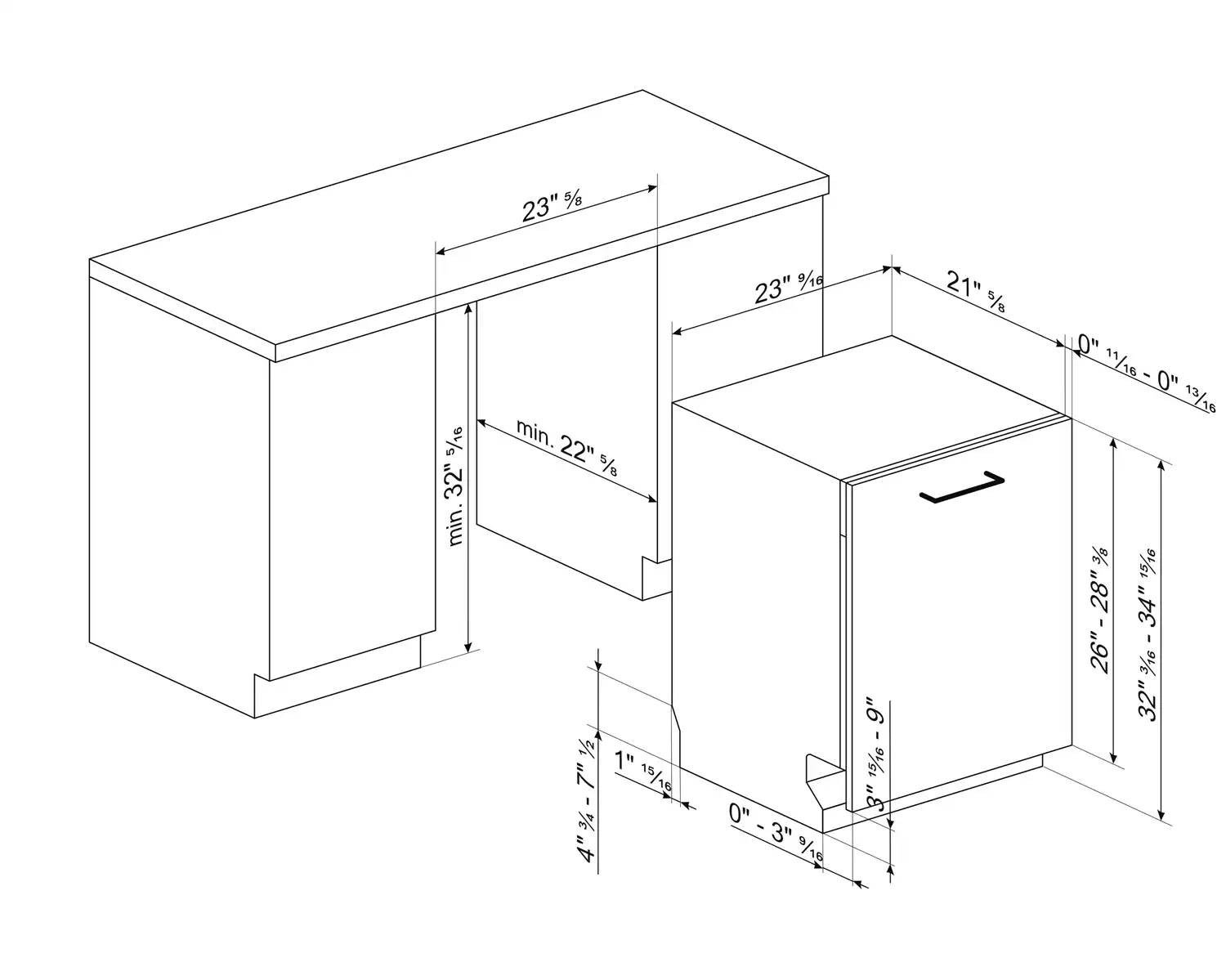 24" Integrated Dishwasher - Orbital Wash + Flexi Loading (Panel-Ready, ADA)