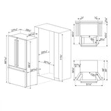 French Door Refrigerator (16 cu ft, 30", Freestanding) - Stainless Steel