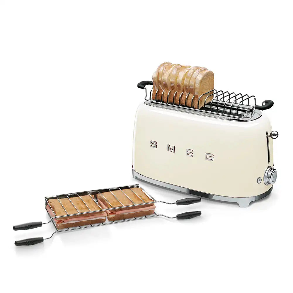 4-Slice Toaster (Long Slots) - Retro-Style Cream