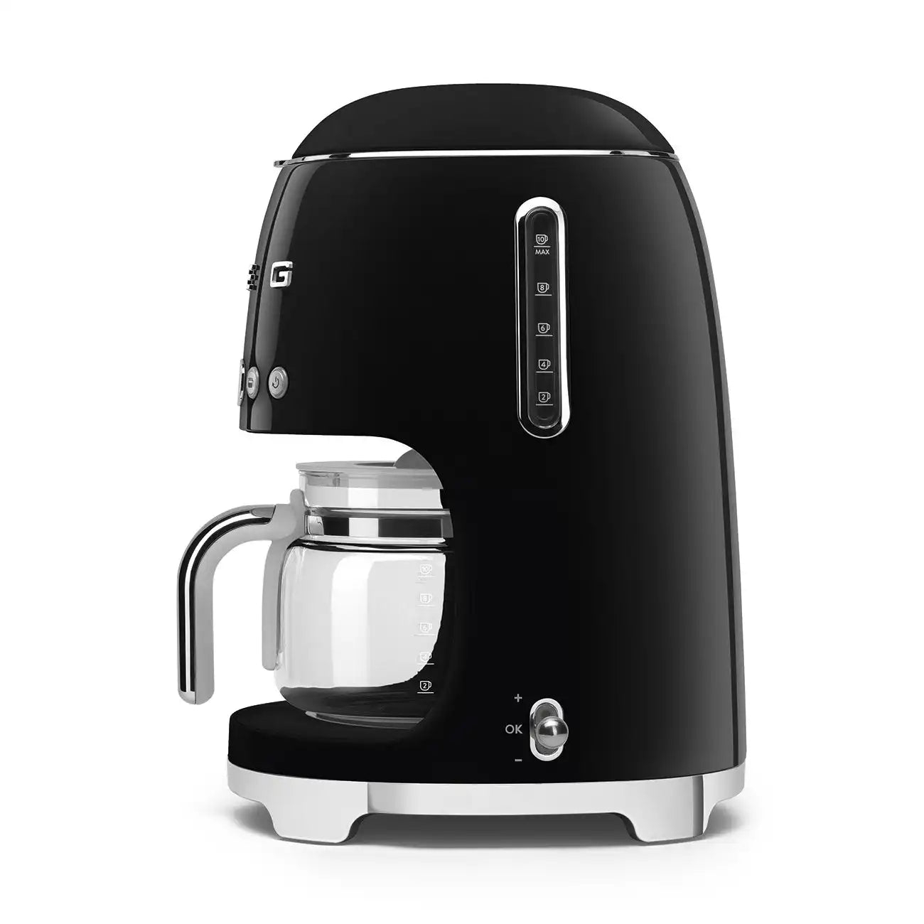 Retro-Style Drip Coffee Machine (10 Cups) - Black