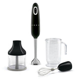 Retro-Style Hand Blender with Accessory Set - Black