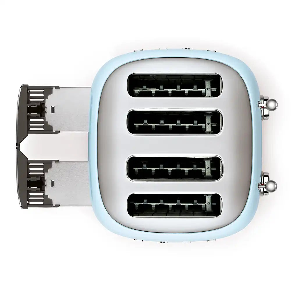 4-Slice Toaster - Retro-Style Pastel Blue