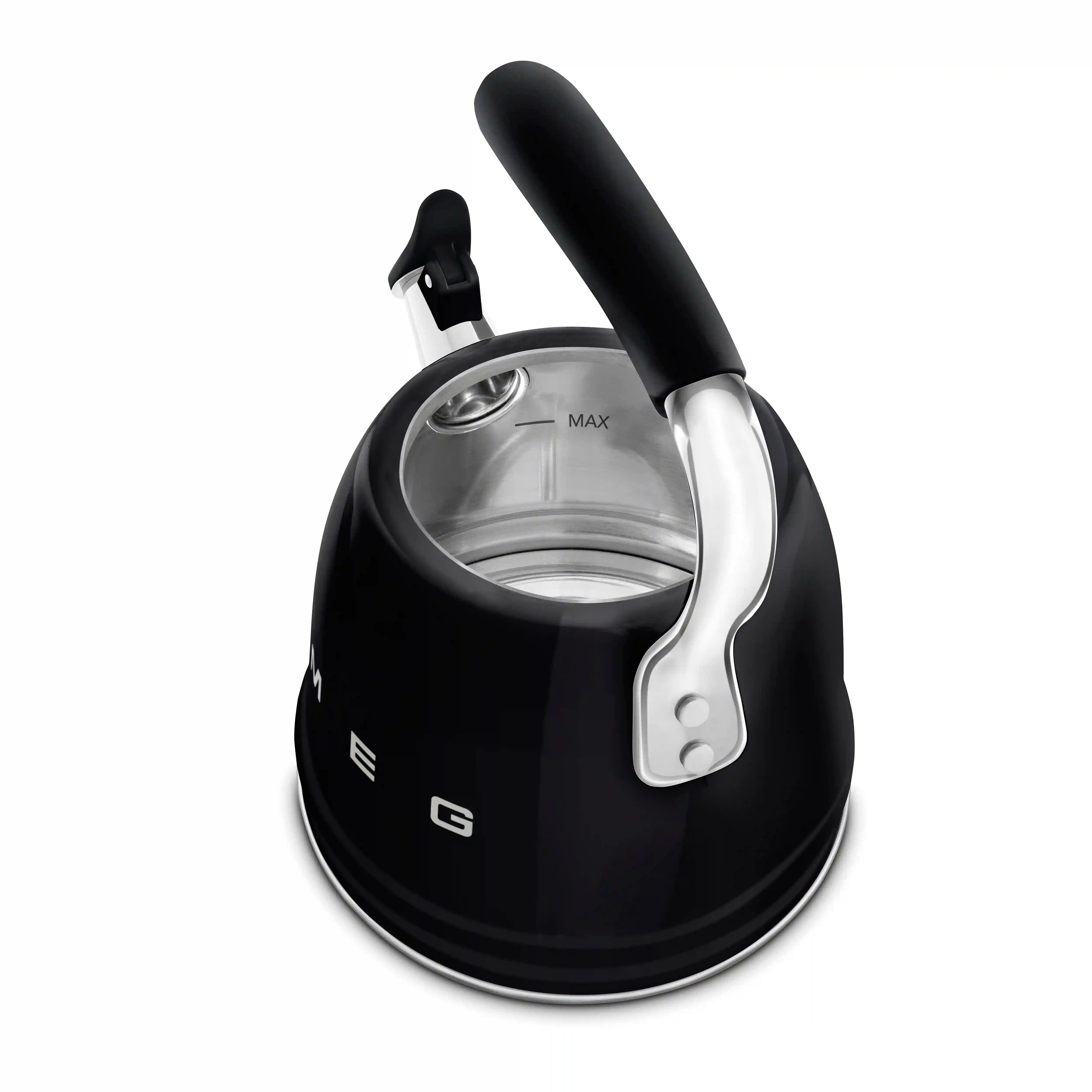 Whistling Kettle (10 Cup) - Retro-Style Black