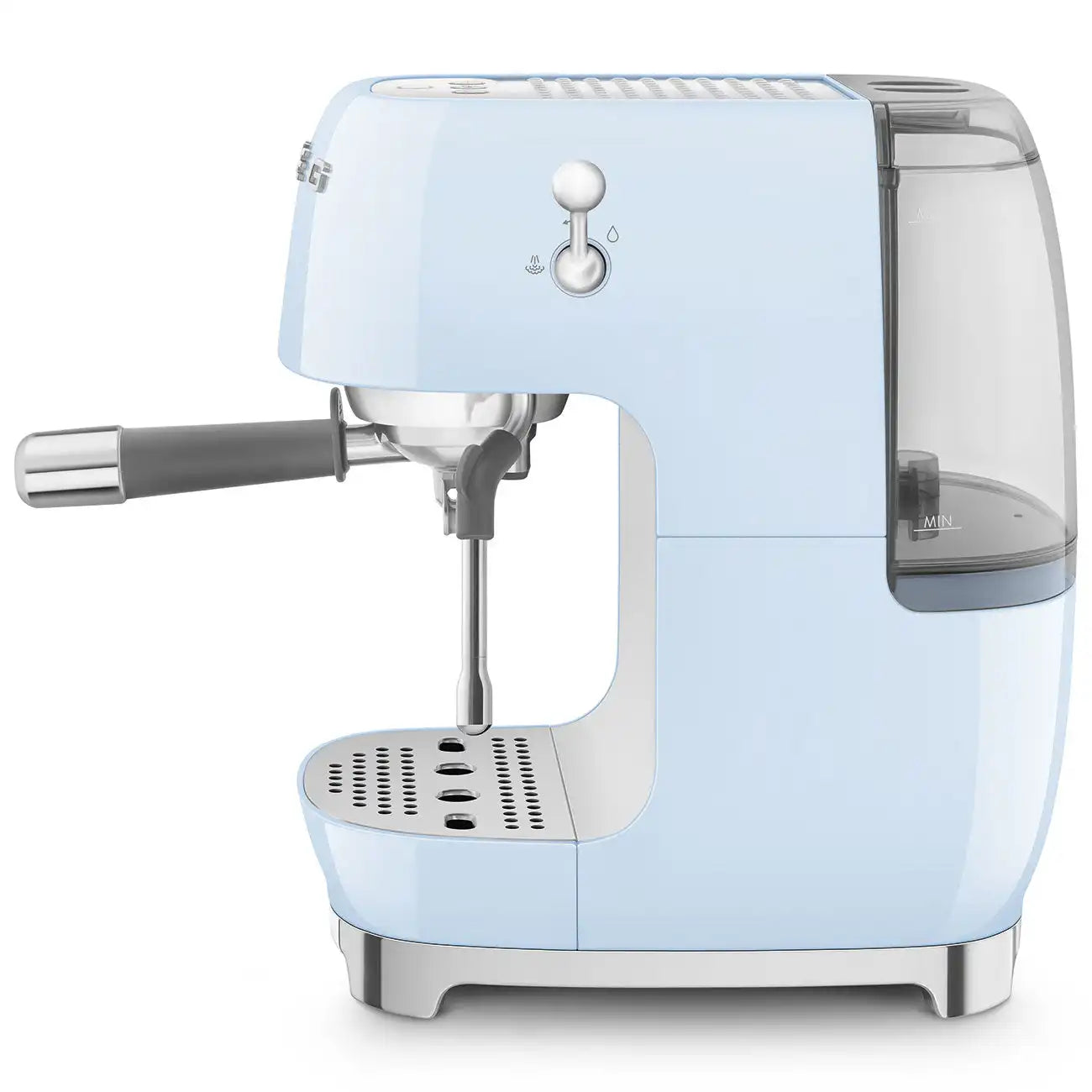 Manual Espresso & Cold Brew Coffee Machine – Retro-Style Pastel Blue