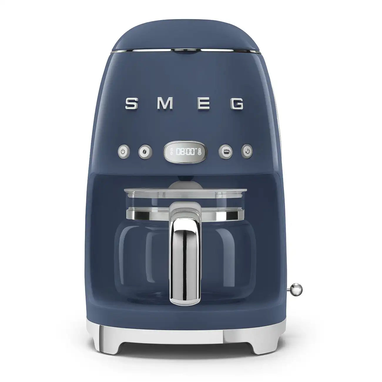Retro-Style Drip Coffee Machine (10 Cups) - Navy Blue