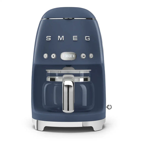 Retro-Style Drip Coffee Machine (10 Cups) - Navy Blue
