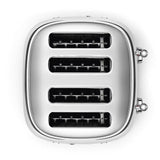 4-Slice Toaster - Retro-Style Stainless Steel