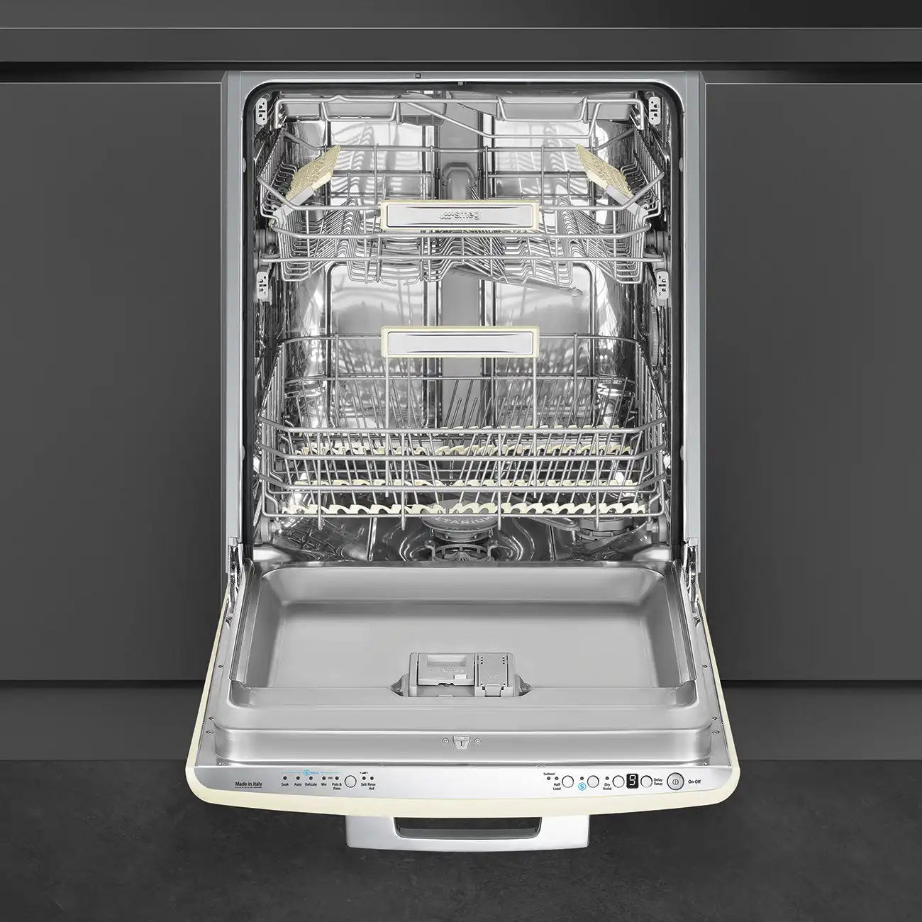 Retro-Style Built-In 24" FlexiDuo Dishwasher (ADA Compliant) - Cream