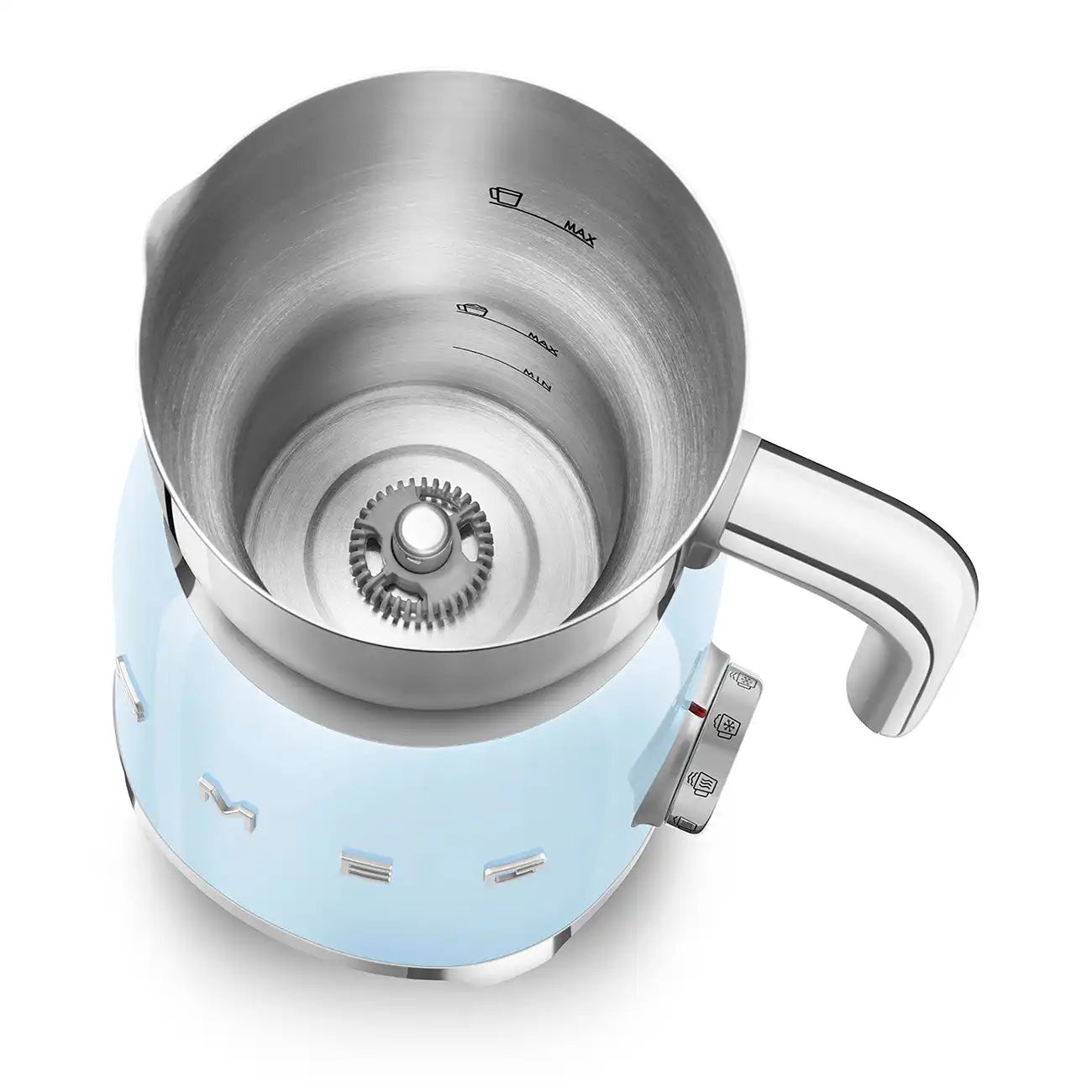 Retro-Style Milk Frother (20 oz) - Pastel Blue