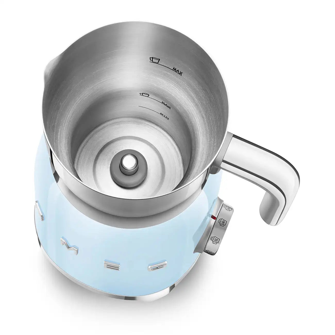 Retro-Style Milk Frother (20 oz) - Pastel Blue