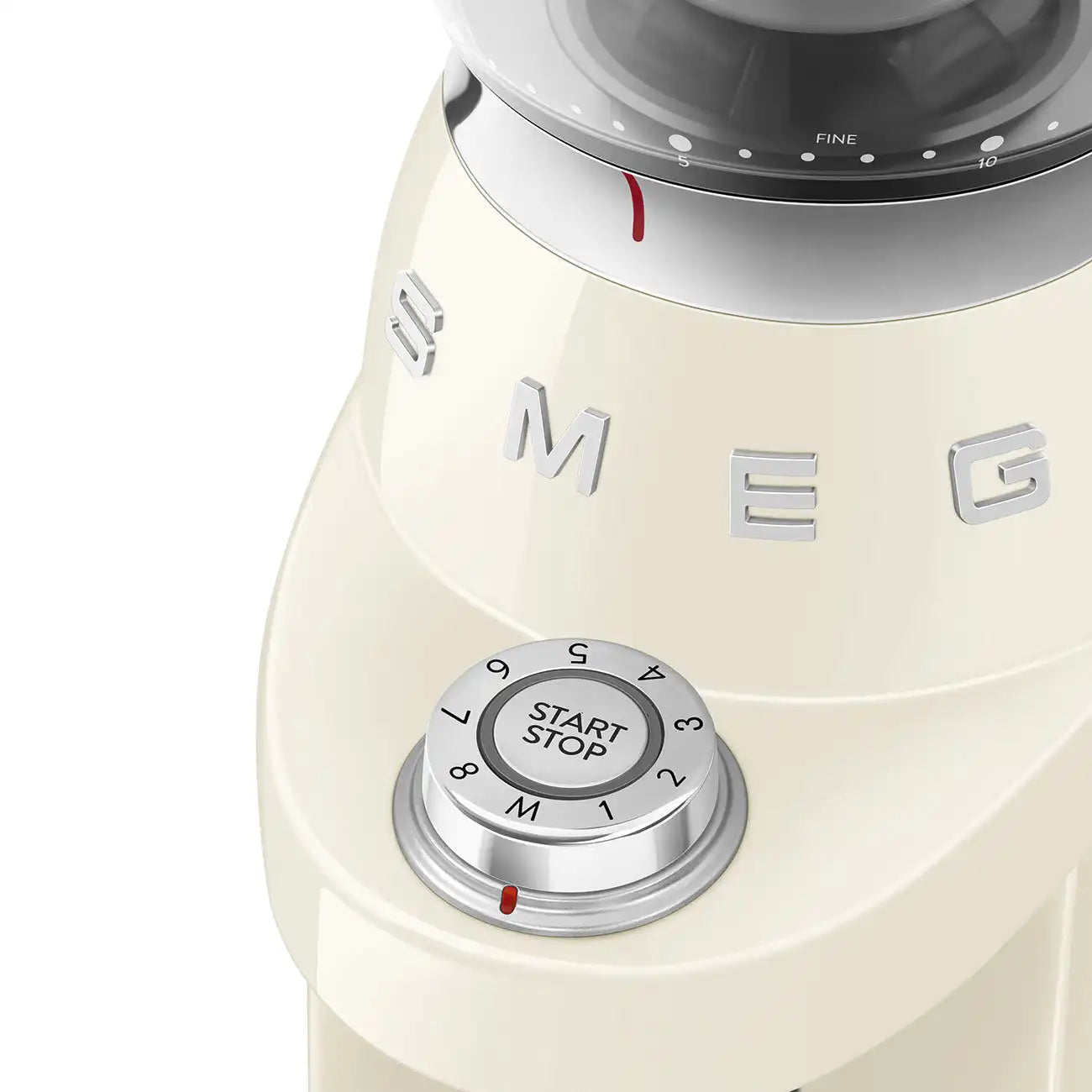 Multipurpose Conical Burr Coffee Grinder – Retro-Style Pastel Cream