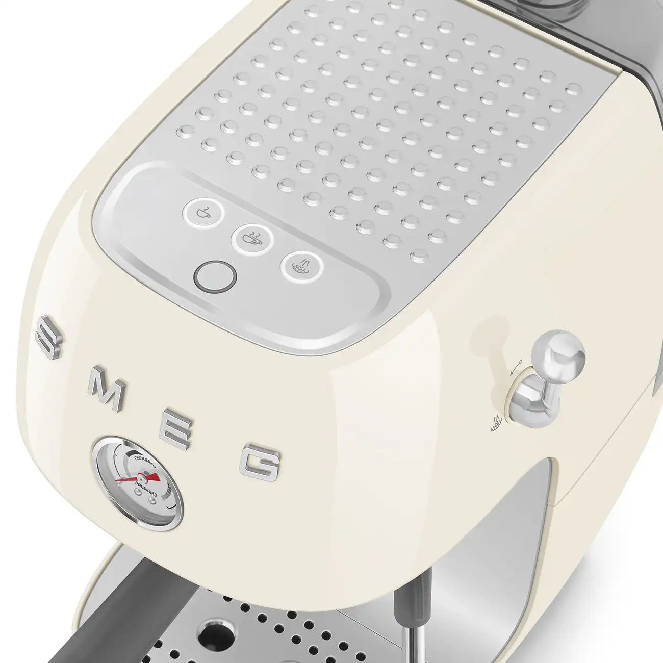 Manual Espresso & Cold Brew Coffee Machine – Retro-Style Cream