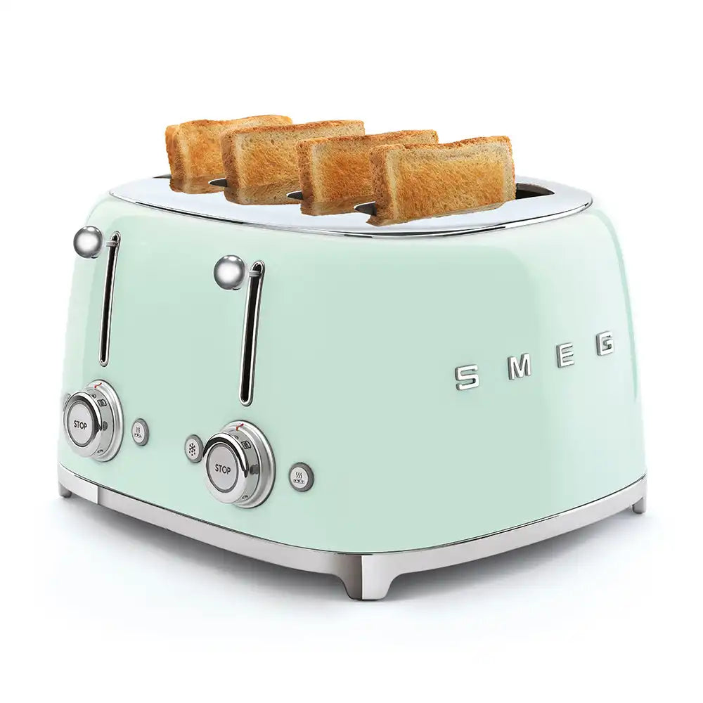 4-Slice Toaster - Retro-Style Pastel Green
