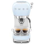 Retro-Style Manual Espresso Machine - Pastel Blue