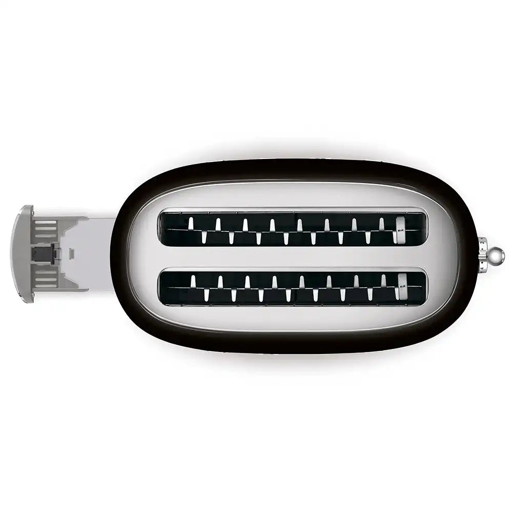 4-Slice Toaster (Long Slots) - Retro-Style Black